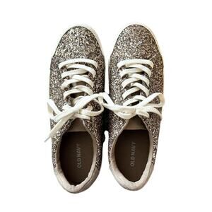 Old Navy Champagne Glitter Sneakers Womens Size 6